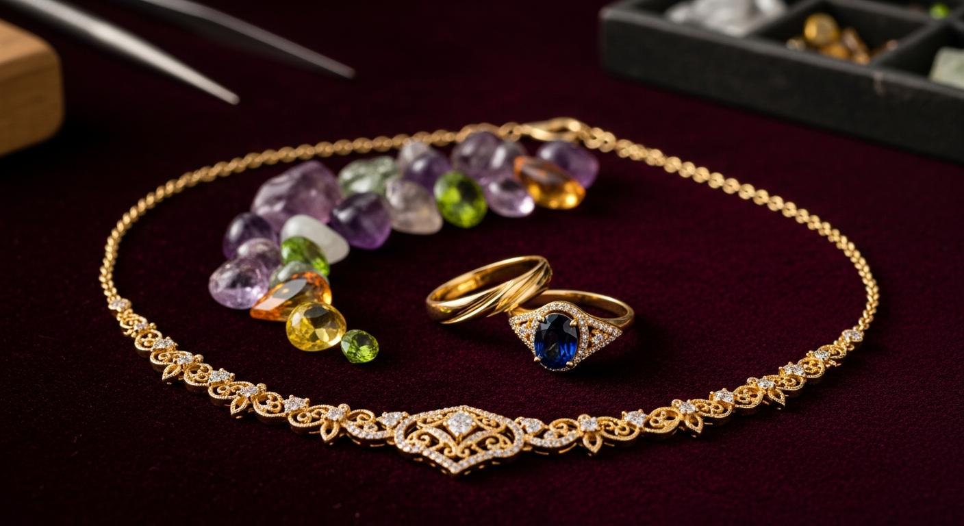 Image d'en-tête : Collier en or 18k avec pendentif délicat, symbole de la bijouterie pas chere.